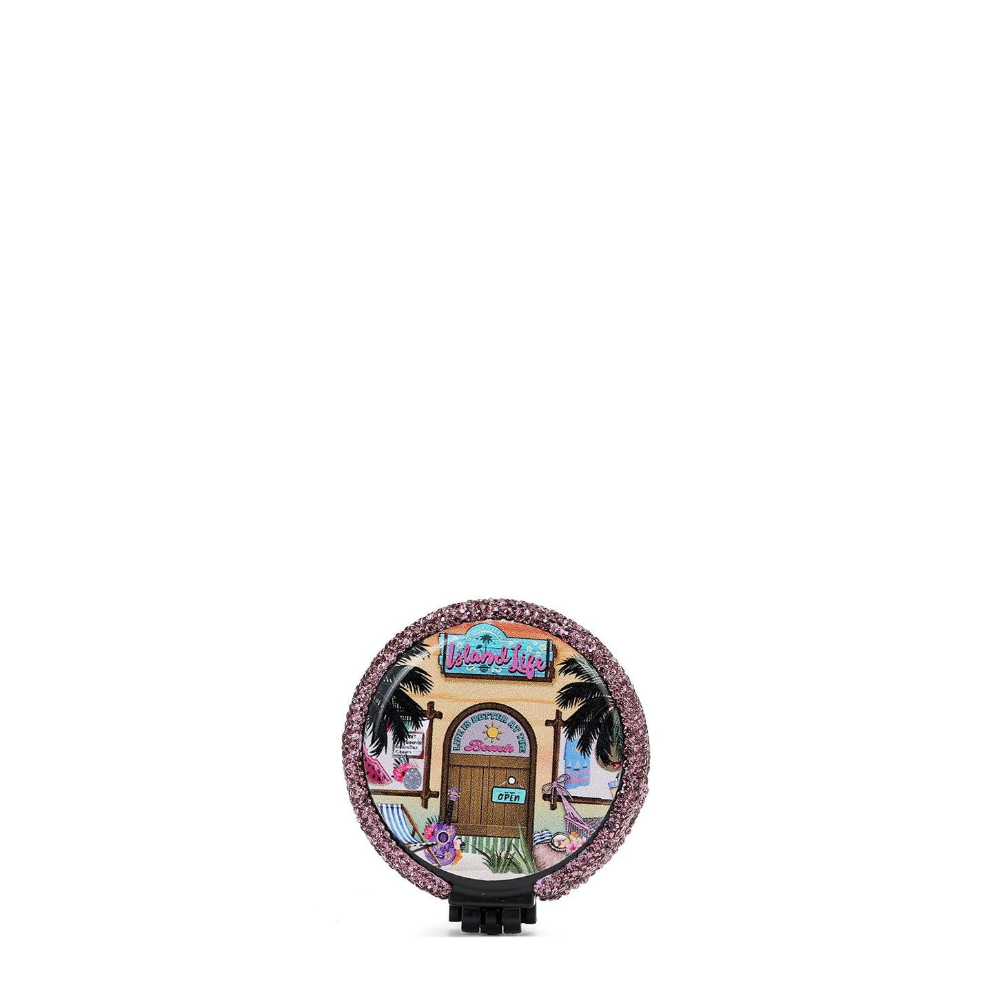 ESPEJO COMPACTO CON CEPILLO Y PEDRERIA (SUN & SAND)-0