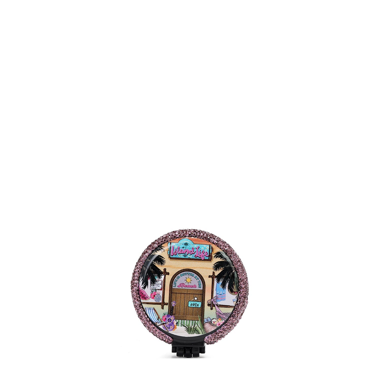 ESPEJO COMPACTO CON CEPILLO Y PEDRERIA (SUN & SAND)-0