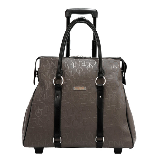 BOLSO CON RUEDAS MONOGRAMA (GRIS OSCURO)-1