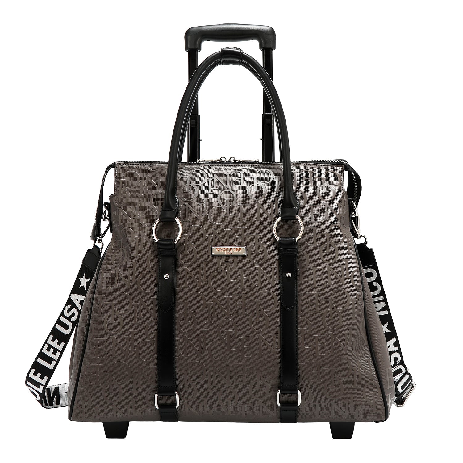 BOLSO CON RUEDAS MONOGRAMA (GRIS OSCURO)-0